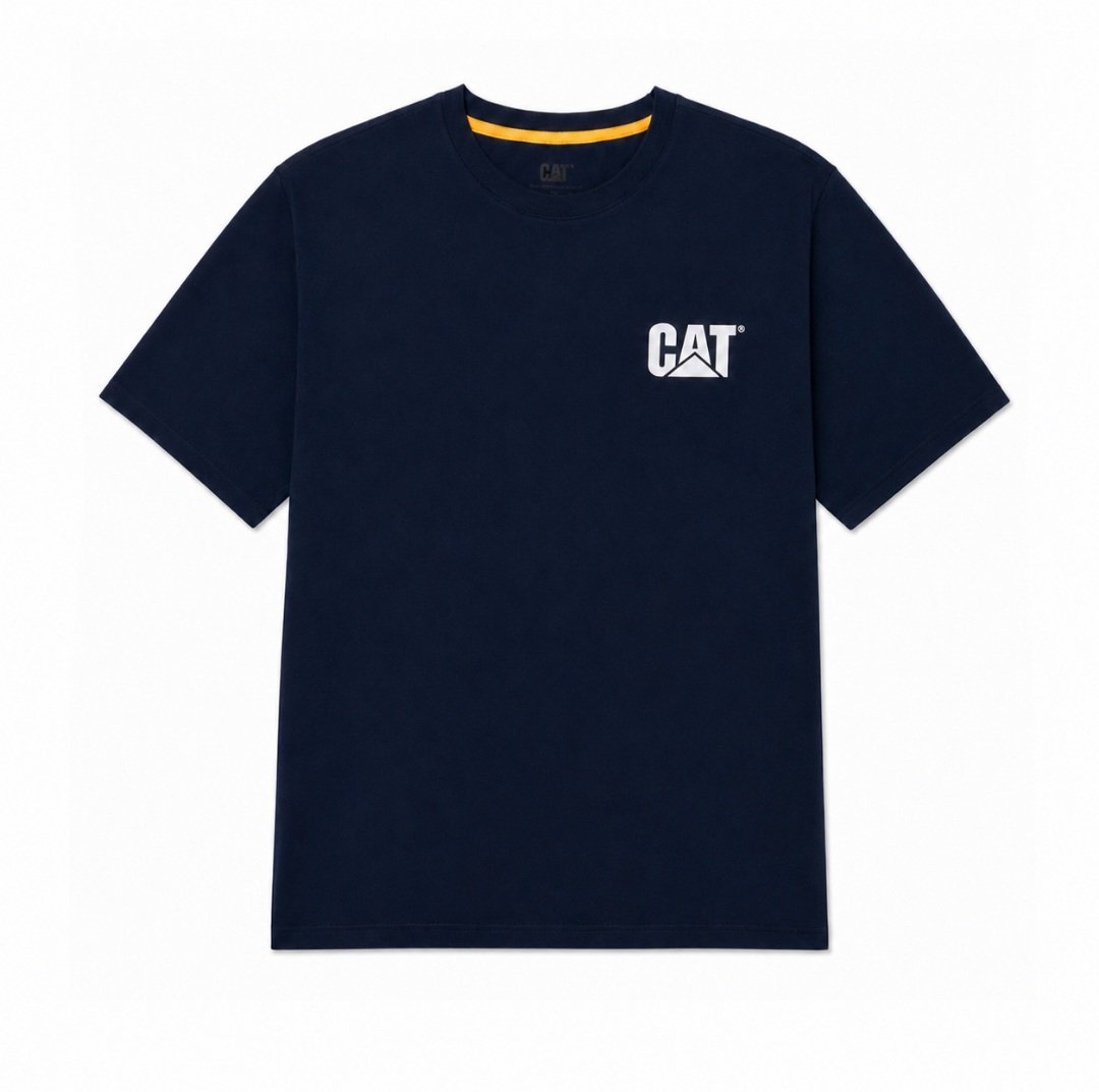 تيشيرت كم قصير بياقة دائرية من شركة CAT